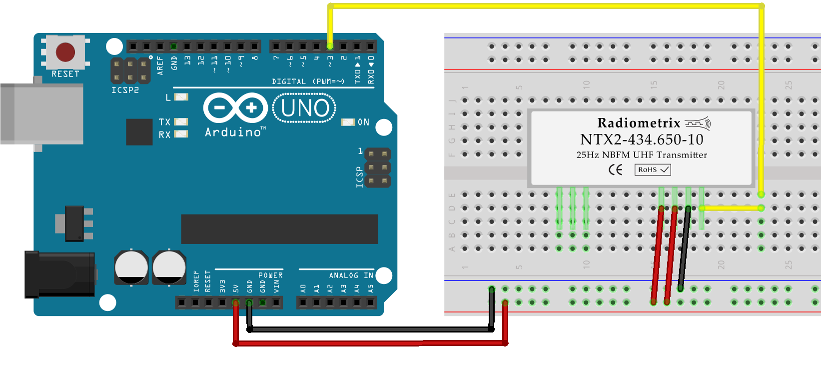 NTX2B/Arduino Circuit with PWM